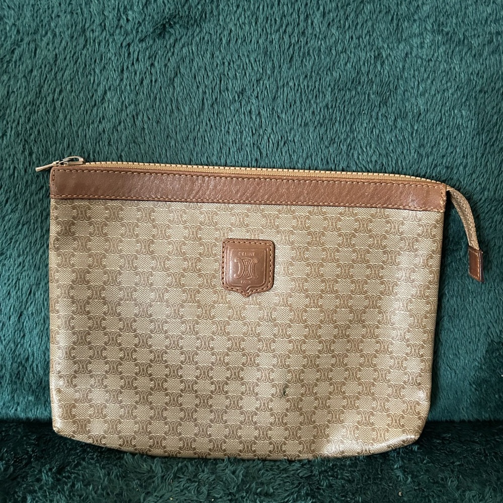 Celine Brown and Tan Clutch Bag
